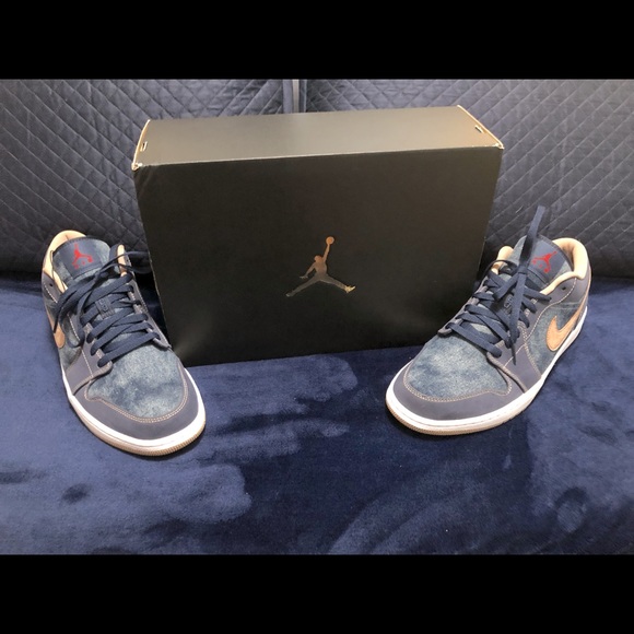 Nike Air Jordan 1 Low SE Denim - MENS Size 12.5 - NEW WITH BOX! - Picture 2 of 9